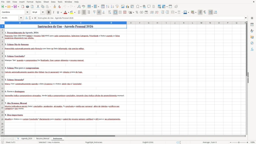 Instrucoes – Agenda Excel – Planilha Grátis (2026)