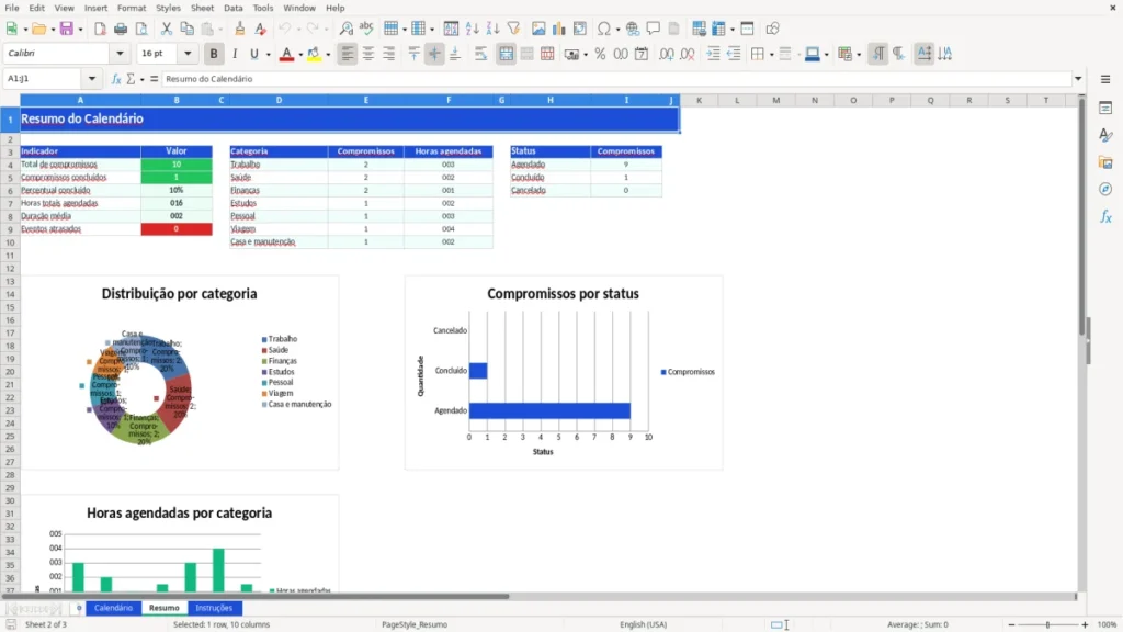 Resumo – Calendário Excel – Planilha Grátis (2026)