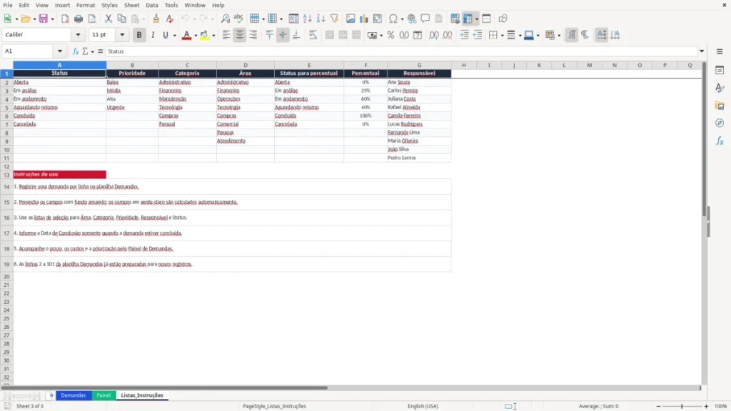 Listas_Instruções – Demandas Excel – Planilha Grátis (2026)